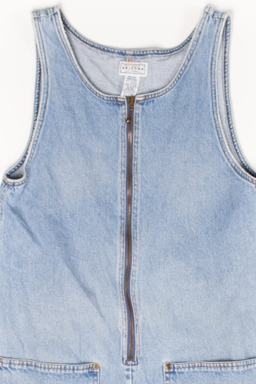 Vintage Denim Zip Up Mini Dress