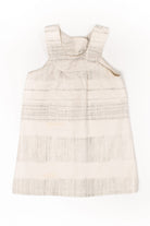 White & Gray Canvas Mini Dress