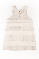 White & Gray Canvas Mini Dress