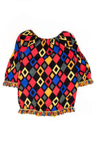 Vintage Fringed Rainbow Diamond Dress