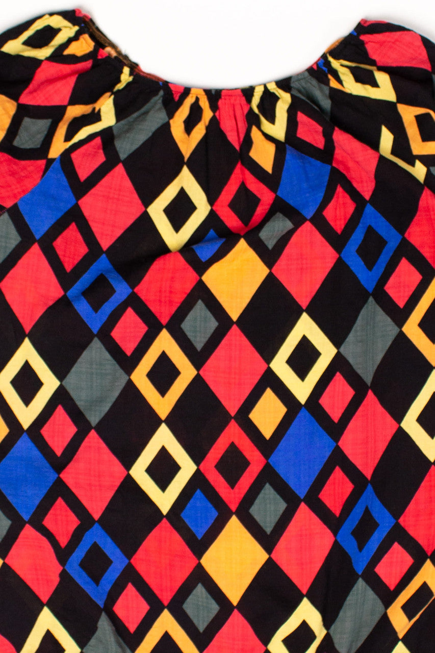 Vintage Fringed Rainbow Diamond Dress