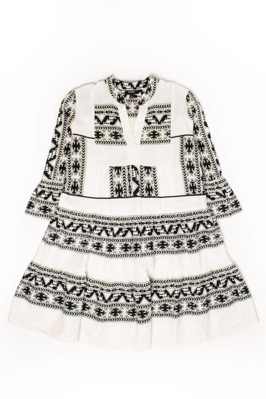 Black & White Geo Patterned Dress