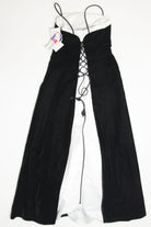 Deadstock Black Velvet Prom Dress (sz. 12)