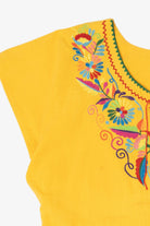 Yellow Mexican Embroidered Dress (2020s)