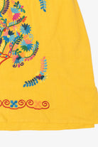 Yellow Mexican Embroidered Dress (2020s)
