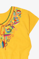 Yellow Mexican Embroidered Dress (2020s)