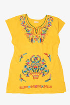 Yellow Mexican Embroidered Dress (2020s)