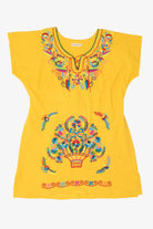Yellow Mexican Embroidered Dress (2020s)