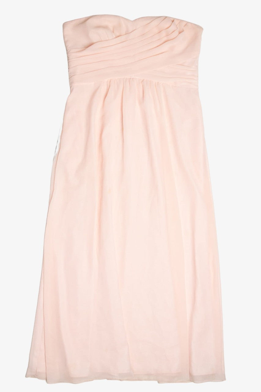 Light Pink Ruched Strapless Prom Dress Light Pink Ruched Strapless Prom Dress