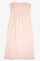 Light Pink Ruched Strapless Prom Dress