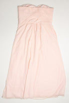 Light Pink Ruched Strapless Prom Dress