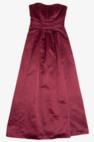 Burgundy Pleated Top Prom Dress (sz. 2)