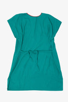 Vintage Teal Mexican Sunflower Embroidered Dress (1990s)