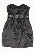 Black Studded Waist Mini Dress (sz. 5)