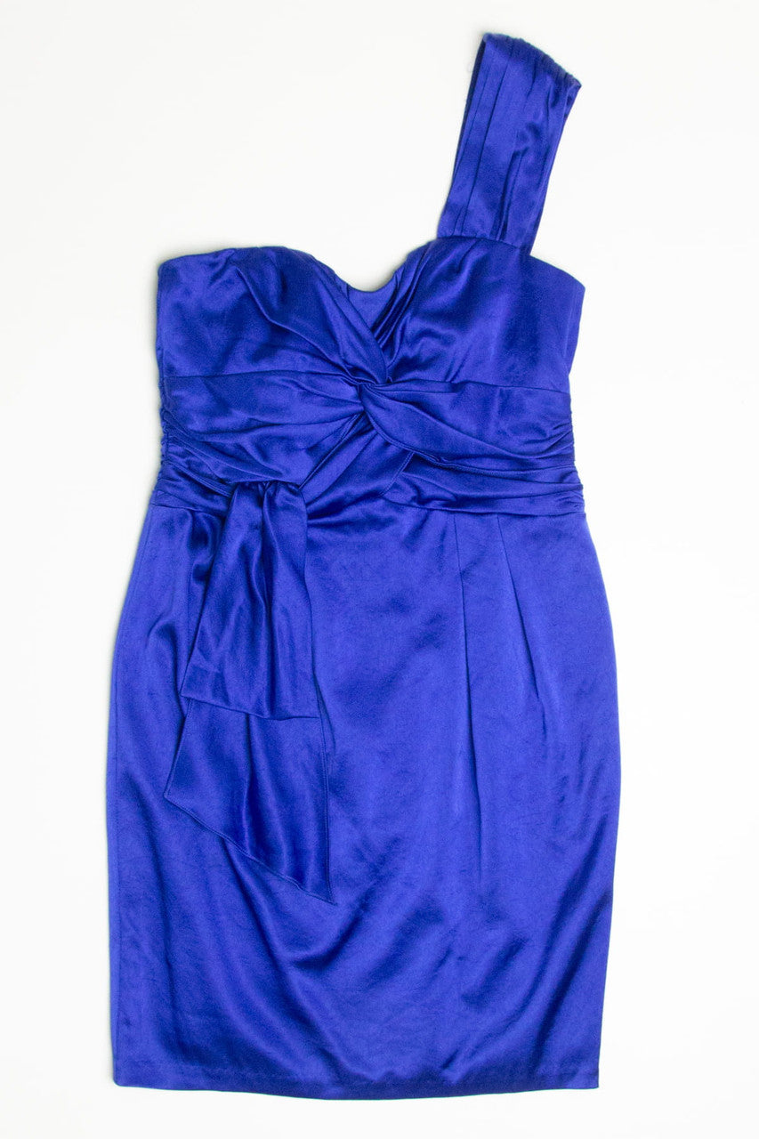 Royal Blue One Shoulder Party Dress (sz. 6)