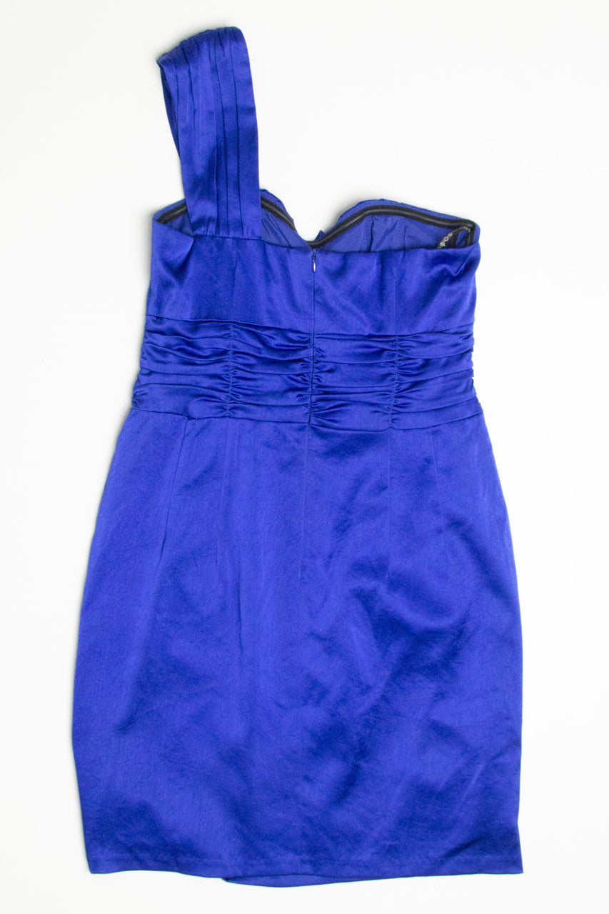 Royal Blue One Shoulder Party Dress (sz. 6)