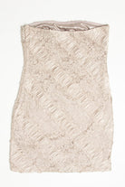 Beige Ruched Lace Party Dress (sz. L)