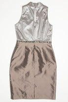 Beaded Silver Shimmer Kay Unger Party Dress (sz. 6)