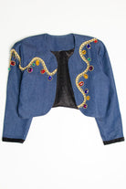Vintage Jeweled Marcos Denim Dress (sz. 3-4)