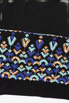 Vintage Black Embroidered Bleeker Street Dress (1970s)