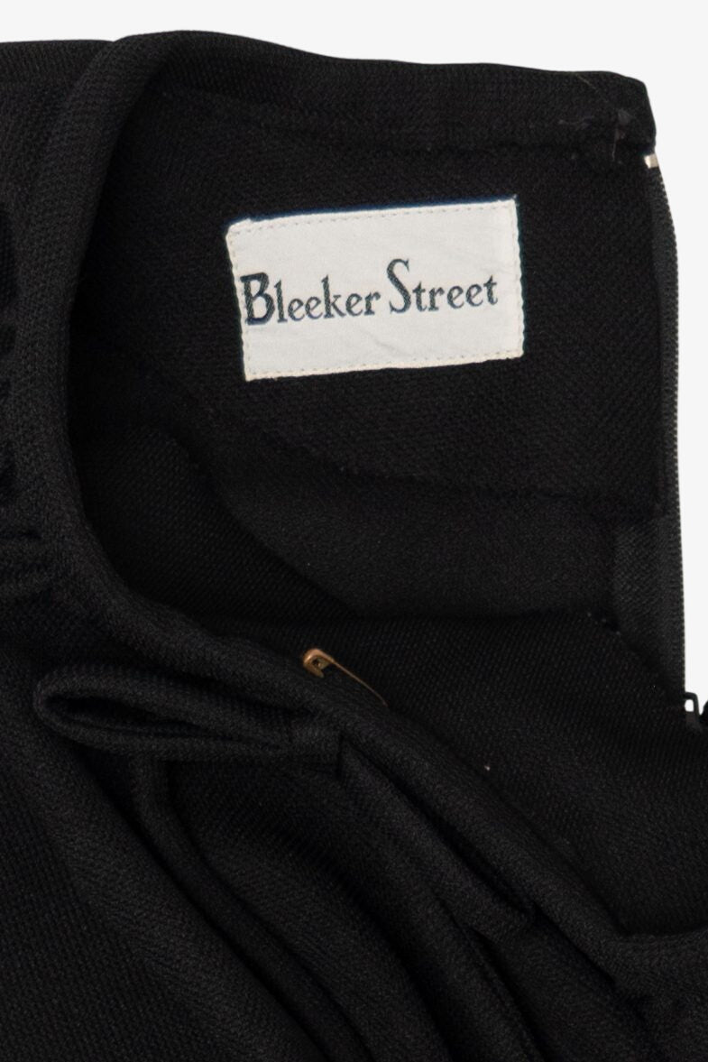 Vintage Black Embroidered Bleeker Street Dress (1970s)