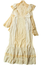 Vintage Lace Bell Sleeve Prairie Dress (1970s)