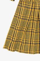 Vintage Yellow Plaid Houndstooth Torino Blazer And Matching Skirt (1980s)