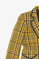 Vintage Yellow Plaid Houndstooth Torino Blazer And Matching Skirt (1980s)