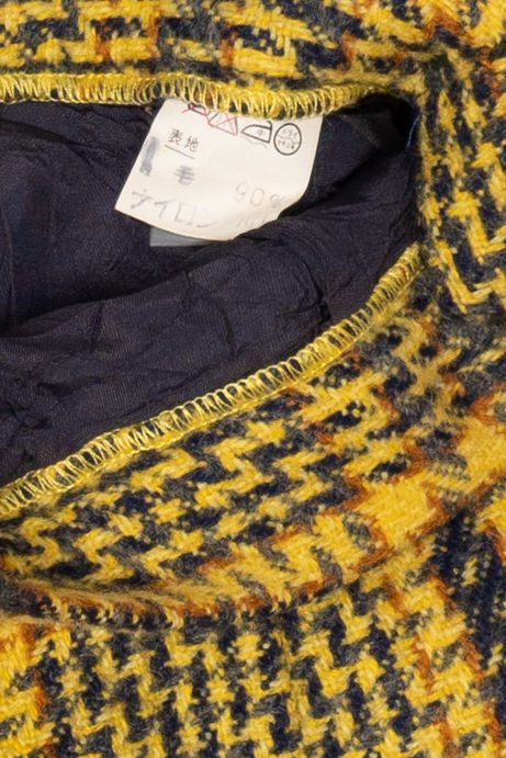Vintage Yellow Plaid Houndstooth Torino Blazer And Matching Skirt (1980s)