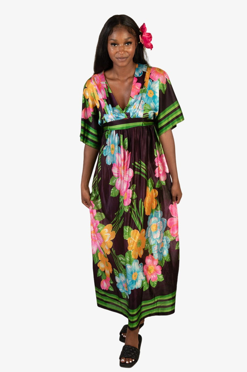 Vintage Hawaiian Maxi Dress (1970s)