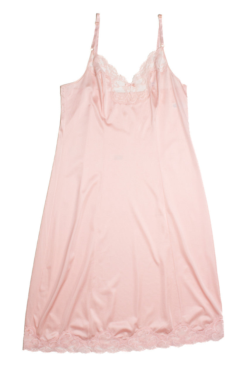 Vintage Baby Pink Slip Dress (1990s) 901