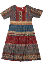 Vintage La Cora Flowy Cornflower Tie-Back Dress