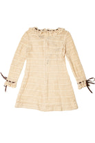 Vintage Crochet Ribbon Detail Mini Dress