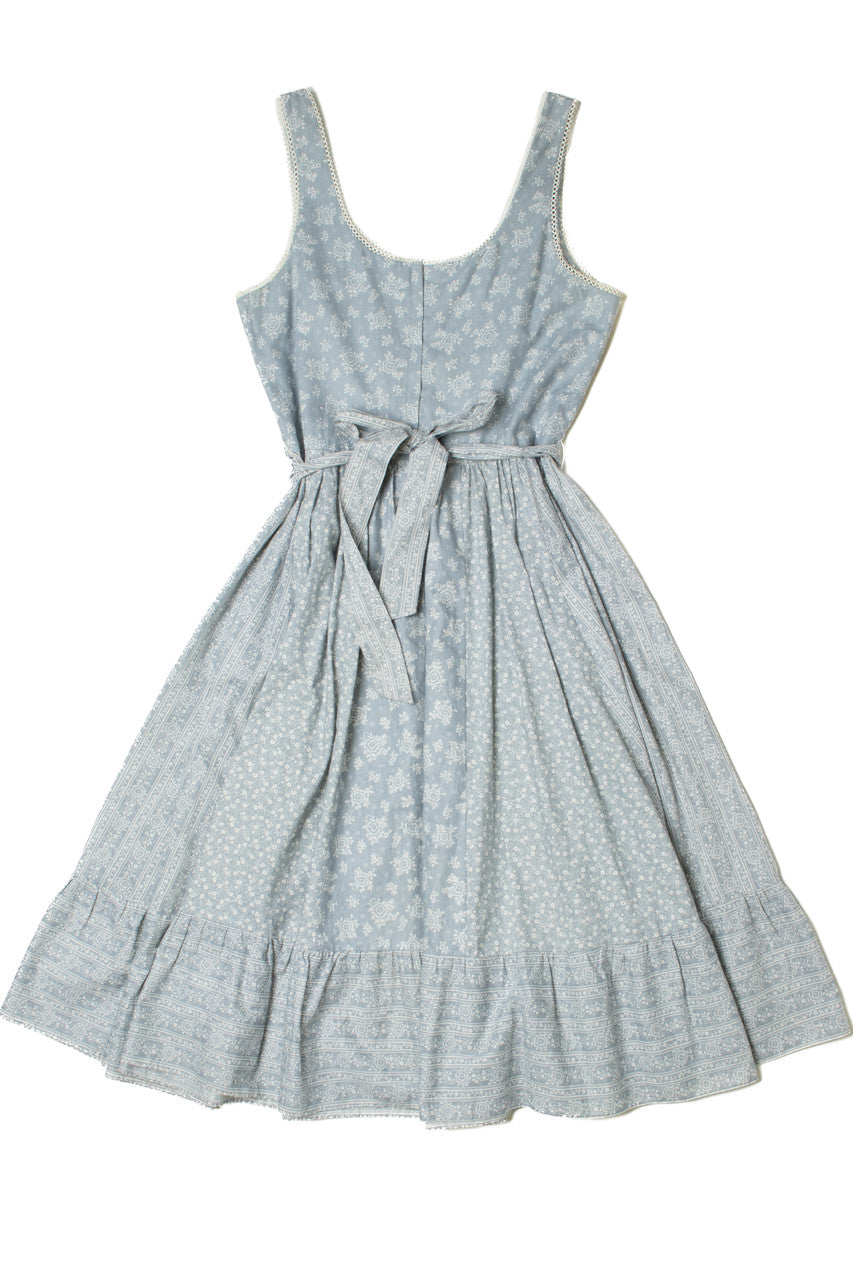 Vintage Candi Jones California Lace Trimmed Prairie Dress (1970's)