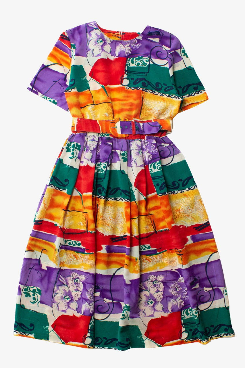 Vintage Sabino Multicolor Dress (1980s)