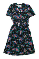 Vintage Caroline Wells Floral Dress (1980s)