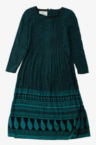Vintage Sarah Elizabeth Green Hippie Dress (1990s)