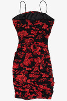 Floral Ruched Bodycon Mini Dress (2020s)