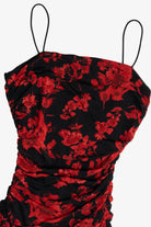 Floral Ruched Bodycon Mini Dress (2020s)