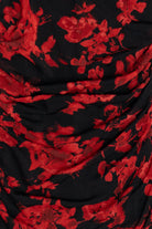 Floral Ruched Bodycon Mini Dress (2020s)