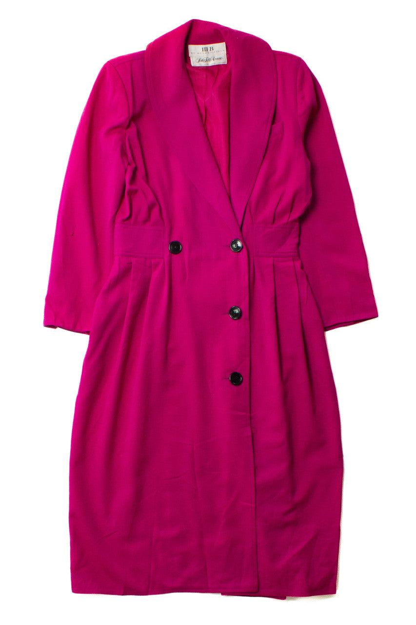 Vintage Saks Fifth Avenue Magenta Coat Dress (1990s)