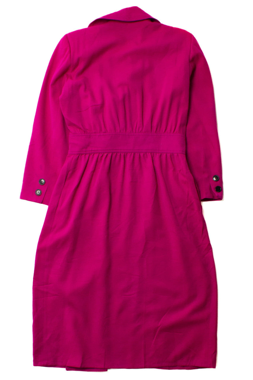 Vintage Saks Fifth Avenue Magenta Coat Dress (1990s)
