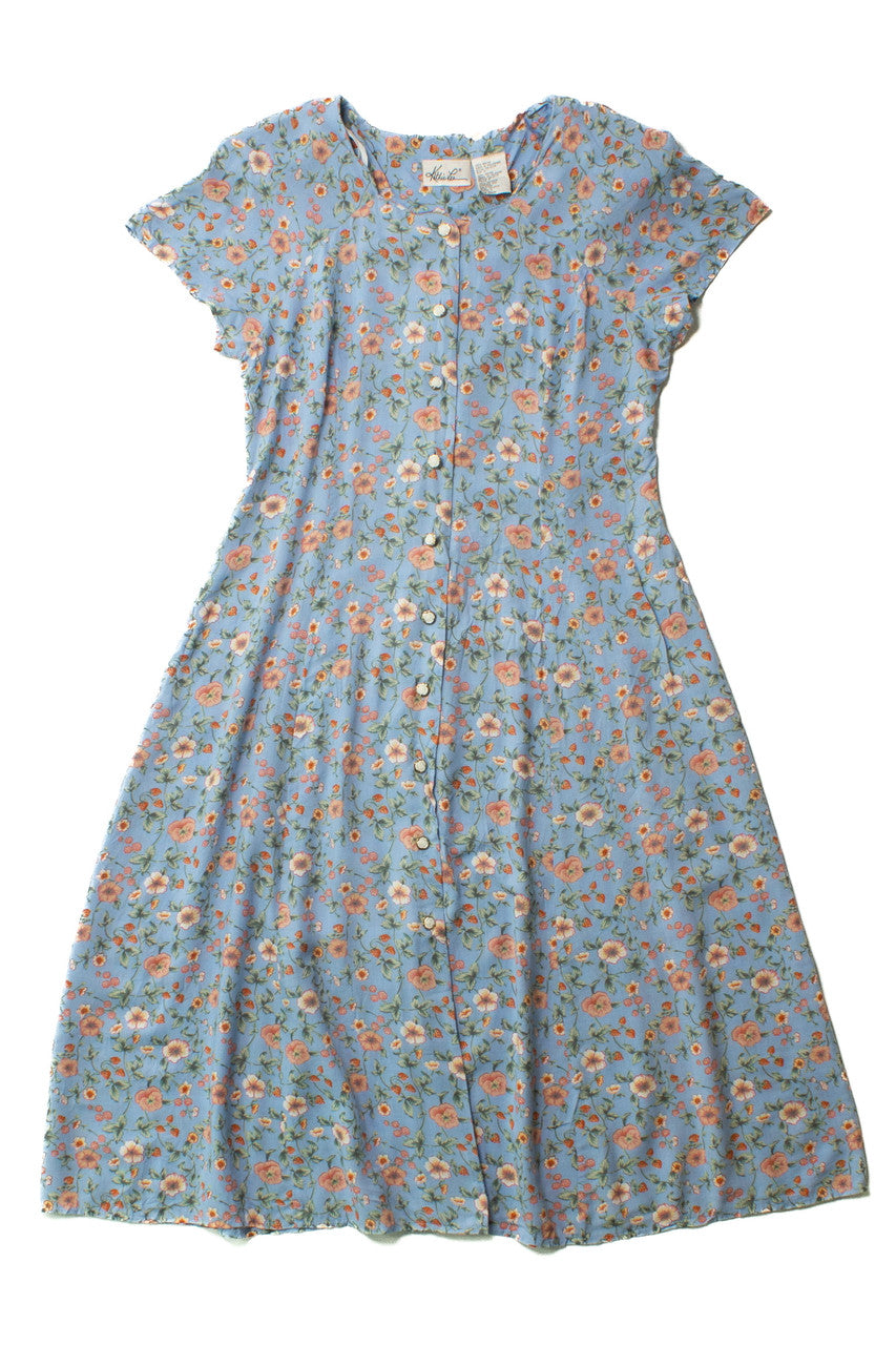 Vintage Kathie Lee Floral Button Up Dress (1990s)