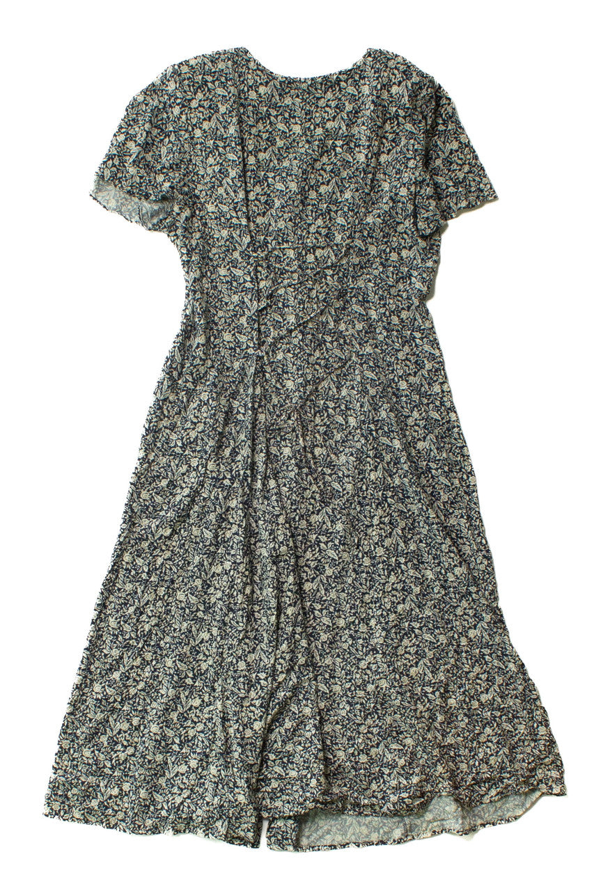 Vintage Caroline Wells Floral Button Up Dress (1990s)