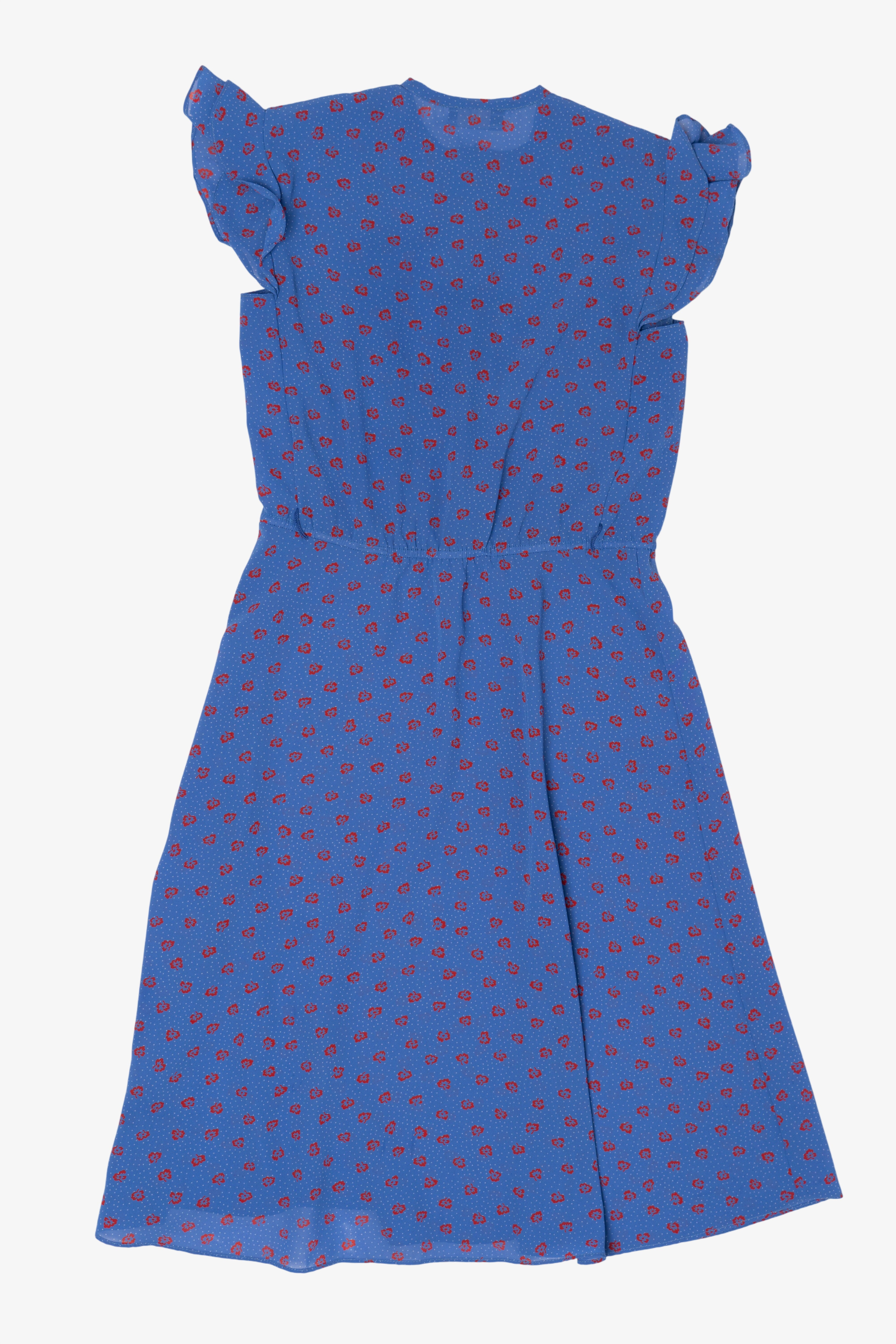 Vintage Blue Jonathan Martin Floral Dress (1980s)