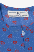 Vintage Blue Jonathan Martin Floral Dress (1980s)