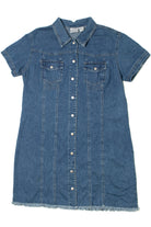 Vintage Snap Button Carolina Blues Denim Dress