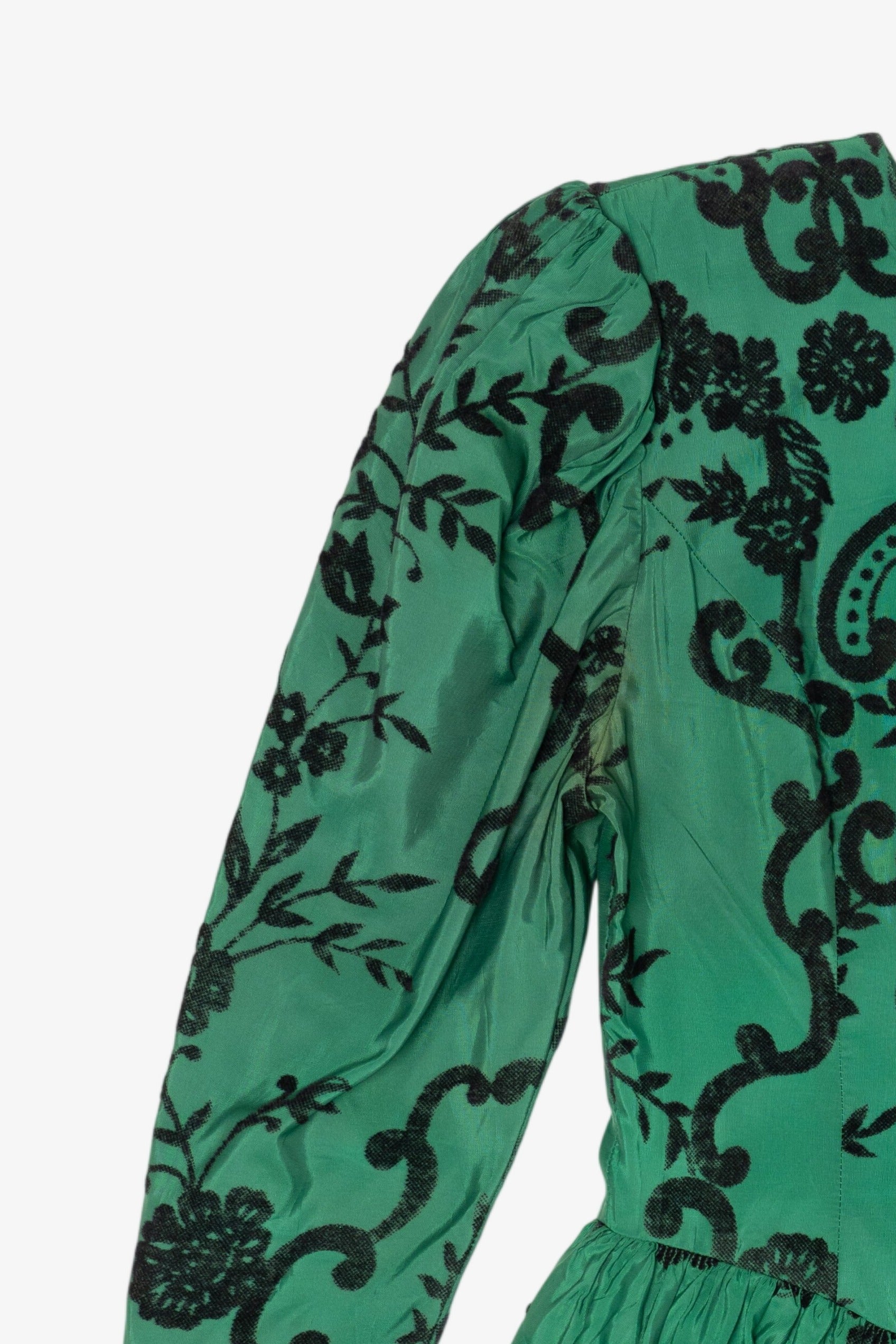 Vintage Emerald Scott McClintock Peplum Dress (1980s)