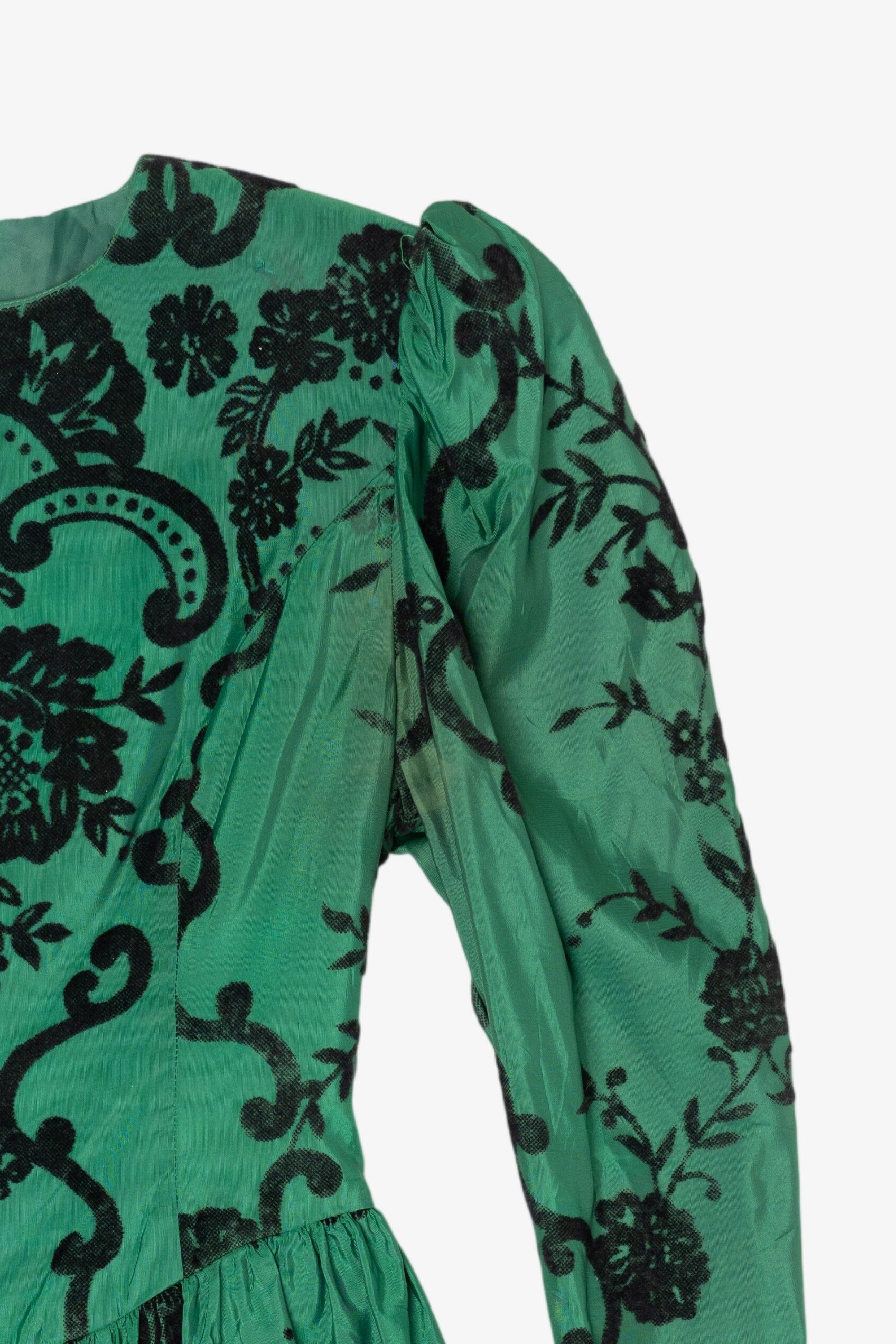 Vintage Emerald Scott McClintock Peplum Dress (1980s)