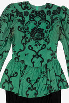 Vintage Emerald Scott McClintock Peplum Dress (1980s)